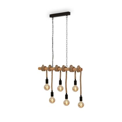 Lámpara Colgante  6 Focos Diferente Altura, 150 Cm