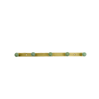 Perchero Pared Ball Metal Aguamarina Dorado, 35 cm