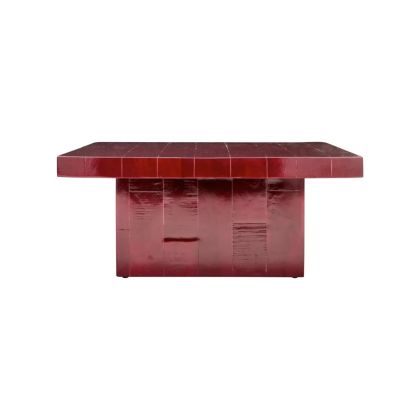 Mesa Centro Brick Hierro Madera, 100 cm