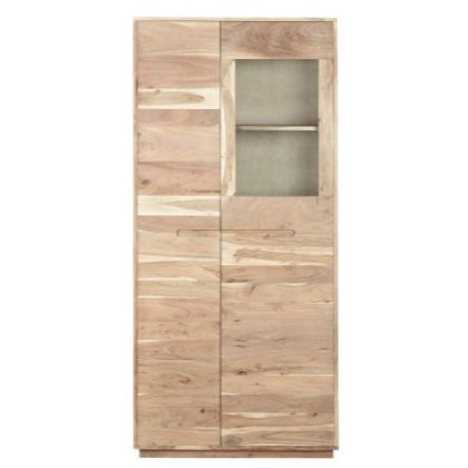 Natural Acacia Wood Display Cabinet 80X40X180