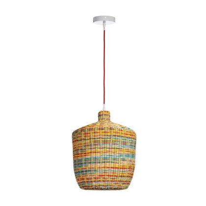 Lámpara de techo multicolor ratán