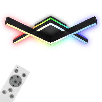 Plafón Led RGB Tablero led Negro, 64,5 Cm