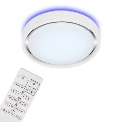 Plafón led CCT Plástico Metal Blanco Colores, 36 Cm 