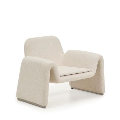 Chenille Upholstered Armchair, 111 Cm