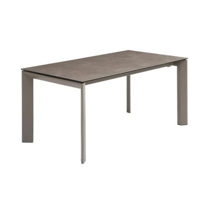 Grey Ceramic and Glass Extendable Dining Table, 150 cm