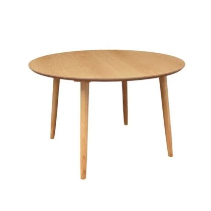 Round Light Natural Oak Dining Table, 100 Ø