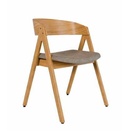 Hevea Wood Chair Oak Color, 55 Cm