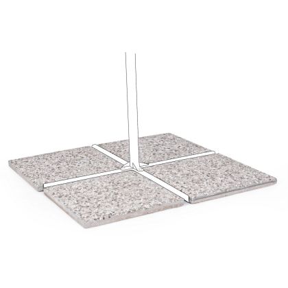Set 4 Baldosas 50 x 50 Cemento