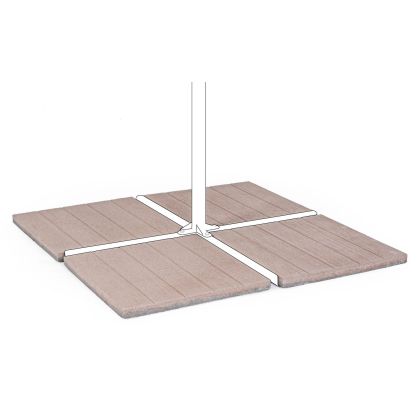 Set 4 Baldosas 50 x 50 Cemento Abedul