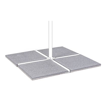  Set 4 Baldosas 50 x 50 Cemento Gris