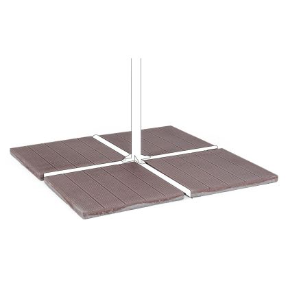 Set 4 Baldosas 50 x 50 Cemento Iroko