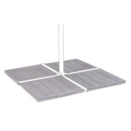 Set 4 Baldosas 50 x 50 Cemento Wengué