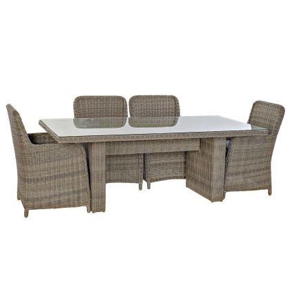 Set Mesa Comedor Sillones Étnico-Tropical