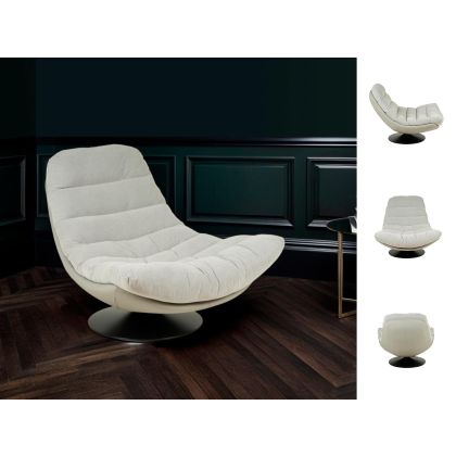 Sillón Giratorio Arti Gris/Beige