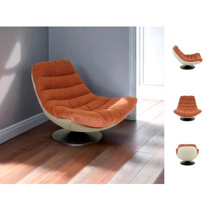 Sillón Giratorio Arti Terracota/Beige