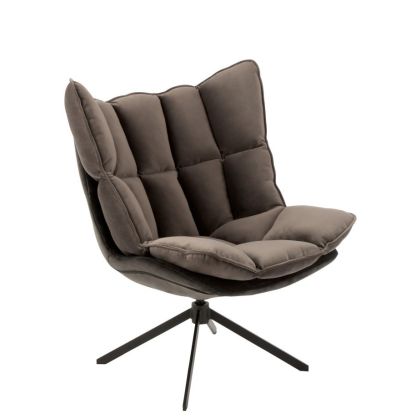 Dark Grey Cushions Swivel Armchair