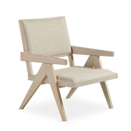 Sillón nórdico en madera maciza blanco.