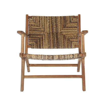 Teak Natural Fiber Armchair 70X78X68 Cm