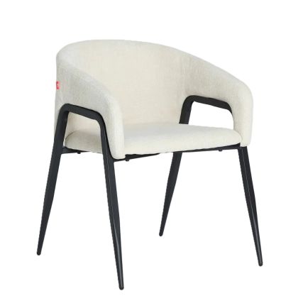 Silla Aren Blanco Roto Hierro Negro, 74 Cm