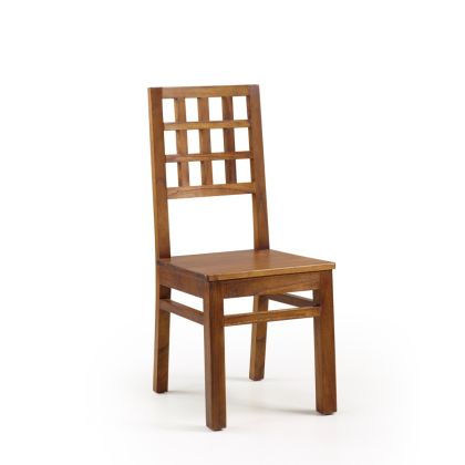 Silla Comedor Cuadros Madera Mindi, 45 Cm