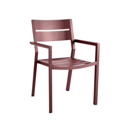 Silla de jardín en aluminio zin rojo 55 cm