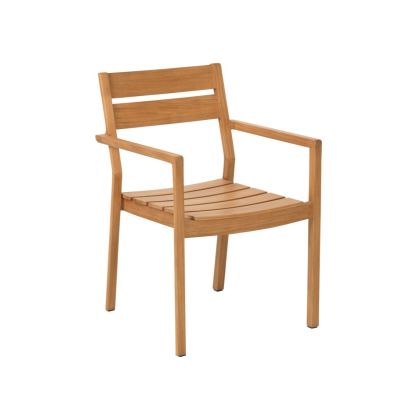 Silla Comedor Jardín Delia Madera Teca Natural, 55 cm