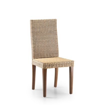 Silla Comedor Ratán Madera Caoba, 45 Cm