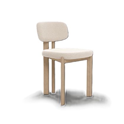 Pack 2 Sillas Tapizado Bouclé Crema Patas Acabado Fresno