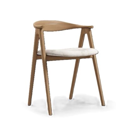 Pack 2 Sillas Tapizado Crema Madera Fresno