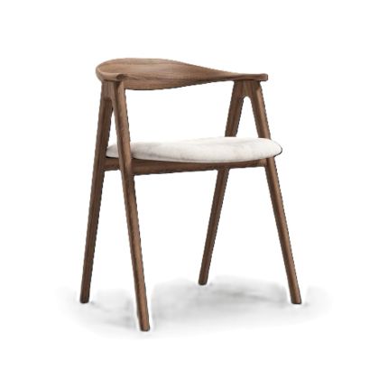Pack 2 Sillas Tapizado Crema Madera Nogal