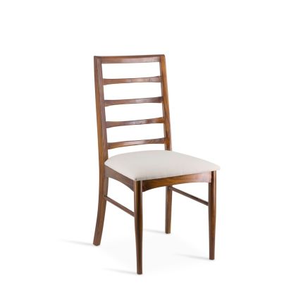 Silla Comedor Tapizado Tela Madera Teca, 48 Cm