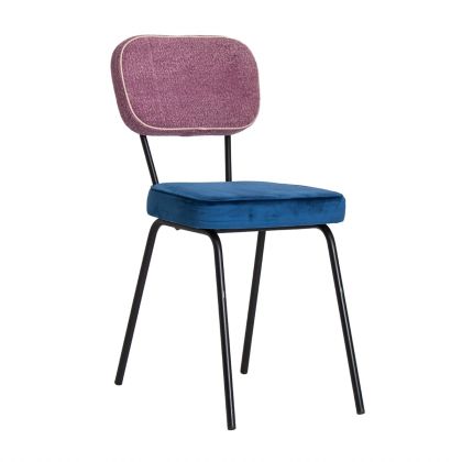 Silla Metal Bicolor Azul Rosa, 36 Cm