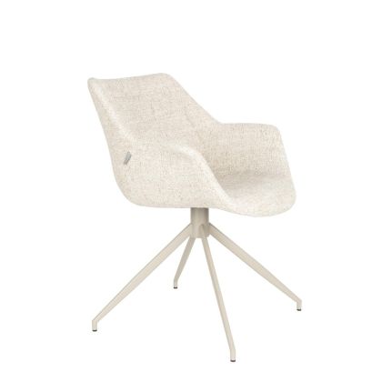 Silla Giratoria DOULTON Acero Tapizado, 61 cm