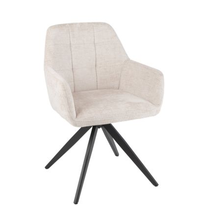 Silla Giratoria Tapizado Tela Metal, 57 Cm