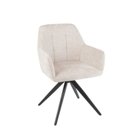 Silla Giratoria Tapizado Tela Metal, 57 Cm
