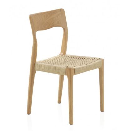 Silla Asiento Trenzado Madera