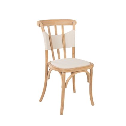 Silla de madera y lino