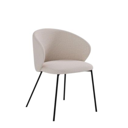 Silla Tapizado Metal Negro, 56 Cm