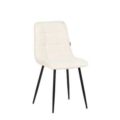 Silla chenilla blanco metal negro