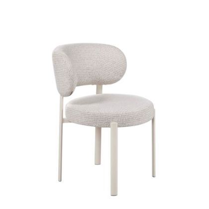 Silla Tela Jaspeada Gris Metal Blanco, 50 Cm