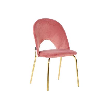 Silla velvet rosa oro