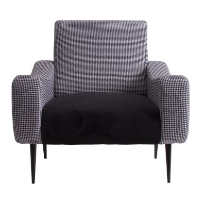 Sillón  Vintage Blanco / Negro En terciopelo, Madera, Kik 86 