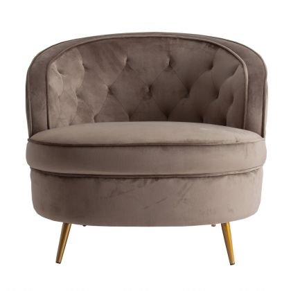Sillón Terciopelo Topo Hierro, 76 Cm