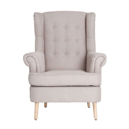 Sillón Contemporáneo Tejido Marrón Claro Dm, 83 Cm