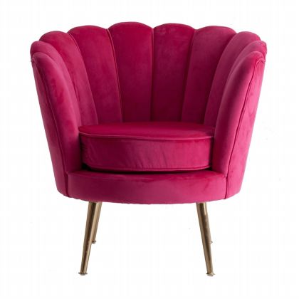 Sillón Terciopelo Rosa , 78Cm