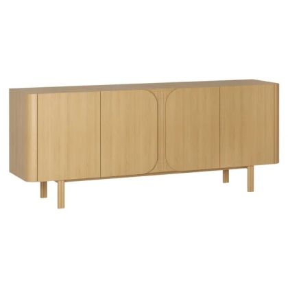 Aparador 4 Puertas Siroco Chapa Roble Mdf, 200 Cm