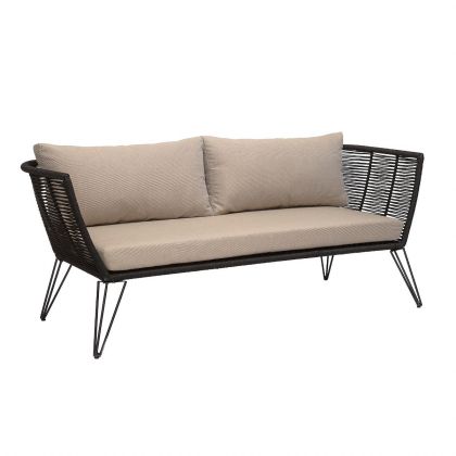 Sofá Moderno 2 Plazas Tejido Metal, 175 Cm