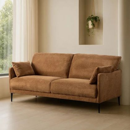 Brown Eucalyptus Wood Sofa 191 X 80 X 88 Cm