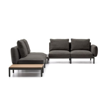 Sofá Modular Rinconero Sorells Gris con Mesas