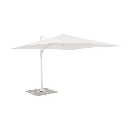 Sombrilla Tela/Aluminio Blanco, 3 x 3